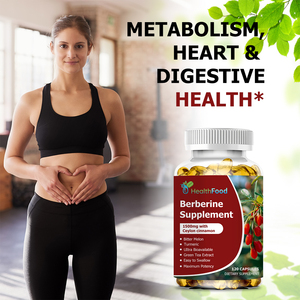 Cápsulas de Berberina de 1500 mg, Suplemento Herbal Orgánico, Directo de Fábrica, Berberina HCl, Promueve la Digestión, Aumenta la Energía - Product Image 2