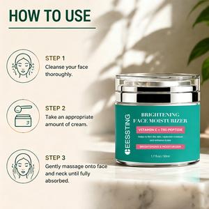 Custom Logo Organic Cream Skin Care Moisturizing Whitening Gentle Vitamin C Tri-Peptide Brightening <b>Face</b> Moisturizer Cream - Product Image 5