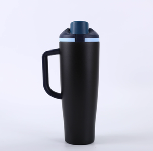 Gobelet isotherme en acier inoxydable de grande capacité de 40 oz avec poignée - Utilisation en voyage et en fête, design portable, logo personnalisable - Product Image 5
