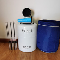 Petit réservoir cryogénique de thermos d'azote liquide de vide YDS-6 le conteneur de sperme de bétail