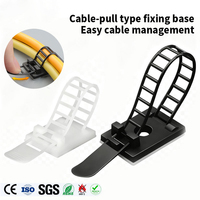 Serre-câble en plastique réglable de type T et clip adhésif pour fils de différentes tailles CL-2