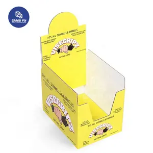 Benutzer definierte Papier Wellpappe Display Stand Karton Zähler Einzelhandel Verpackungs box PDQ Gummy Display Box Snack Counter Display Box