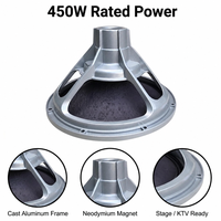 Haut-parleur professionnel de médiums et de basses au néodyme de 12 pouces, 300W AES, bobine vocale en aluminium, woofer à coque métallique pour système de monitoring Line Array
