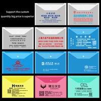 Carteras de bolsillo para sobres de plástico PP 2025, carpeta escolar, documento A4, bolsa de archivo transparente con botón a presión, carpeta personalizada