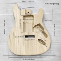 Corps de guitare électrique ST non fini pour droitier, en épicéa et érable, à peindre soi-même, corps semi-fini pour guitare personnalisée