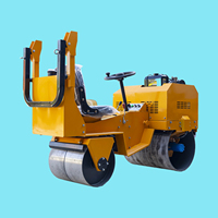 Compacteur de sol à main à rouleau de route à double tambour de 800kg