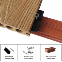 Revêtement de sol extérieur en vinyle WPC de haute qualité Platelage étanche en relief 3D avec caractéristiques durables de résistance à l'eau