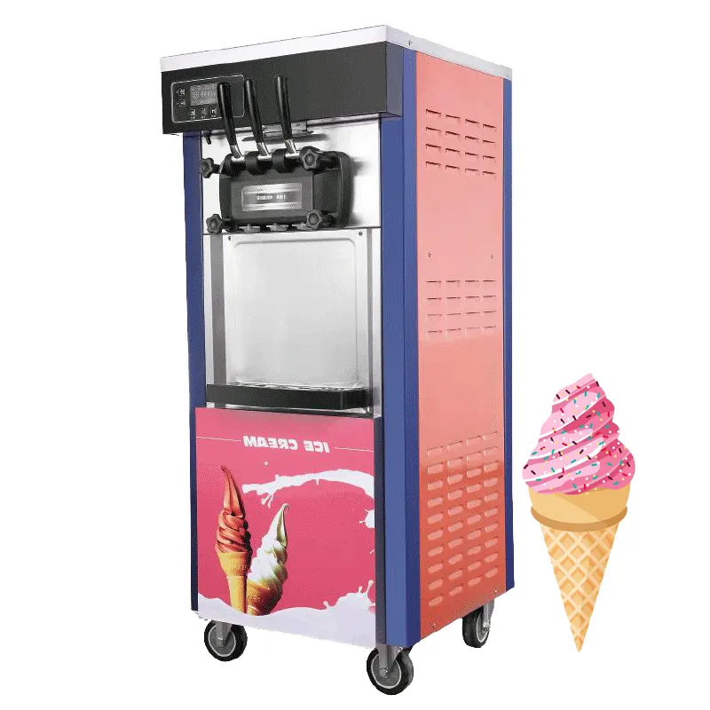 Soft-Service-Eiscreme-Maschine automatisch 20-28L/Std. Eiscrememaschine gewerbe Eiscreme-Maschine für Unternehmen Preis