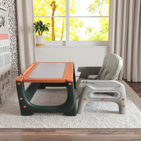 Chaise haute multifonctionnelle 3-en-1 pour bébé, mobilier de crèche pour nourrissons et tout-petits, chaise d'alimentation avec double plateau, bureau et chaise