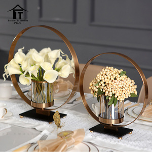 Al por <span class=keywords><strong>mayor</strong></span> de flores de la boda Centro sostenedor de <span class=keywords><strong>vela</strong></span> del metal para la decoración del hogar - Product Image 2