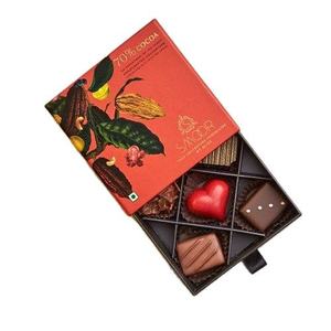 Commercio all'ingrosso di lusso Custom cioccolato <span class=keywords><strong>Bar</strong></span> scatola scatola regalo scatola di cartone con UvCoating divisori di carta <span class=keywords><strong>per</strong></span> cioccolatini - Product Image 1