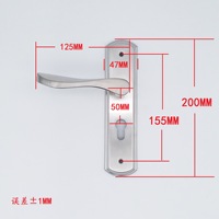Serrure de porte intérieure en alliage de zinc de style américain pour chambre et salle de bain avec poignée silencieuse pour usage hôtelier Installation facile