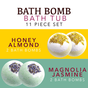 Custom 100% Natural Ingredients Rich Bubble Pink Bath Fizzies 11 piezas Set CUT Style Gift Box Regalo adulto perfecto para la madre - Product Image 6