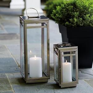 ตะเกียงตั้งพื้นสวน สแตนเลสสตีล ตกแต่งด้วยกระจก - Product Image 1