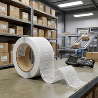 Étiquette RFID souple UHF en PET à prix d'usine, encoche RFID humide, codage personnalisé, autocollante
