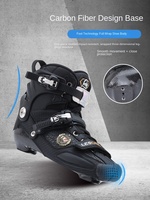Chaussures de roller en ligne à une rangée en fibre de carbone professionnelles pour adultes Roulements Seiko Haute résistance au rebond Roues en PU 85A Durables