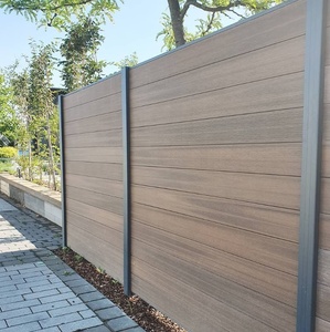 Trang Trí Hàng Đầu Ngoài Trời Vườn Hàng Rào Tấm An Ninh Nhôm Thép Bảng Điều Chỉnh Wpc Sắt Gỗ Khung Nhựa Có Tính Riêng Tư 3D Mô Hình - Product Image 5