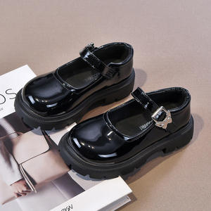 2025 filles Style britannique Mary Jane chaussures en cuir doux noir semelle souple Performance chaussures décontractées pour le printemps automne - Product Image 1