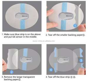 Stiker Sensor diabetes, kualitas tinggi ukuran OEM atau paket tahan air Film PU bernapas hipoalergenik stiker CGM - Product Image 6