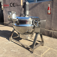 Marmite de cuisson industrielle HUATAI 500L en acier inoxydable avec agitateur, marmite électrique à vapeur et à gaz pour confiture
