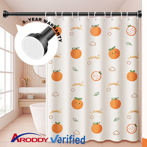 ARODDY-Séparateur <span class=keywords><strong>de</strong></span> salle <span class=keywords><strong>de</strong></span> bain en acier carbone noir, réglable, sans perçage, <span class=keywords><strong>barre</strong></span> <span class=keywords><strong>de</strong></span> <span class=keywords><strong>douche</strong></span>, 0.5-0.8m - Product Image 2