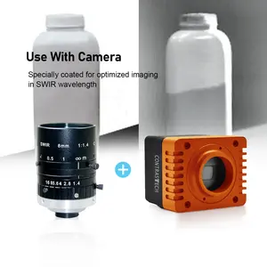 High Resolution 2/3'' Manual Iris C-Mount 8mm 12mm 16mm Focal Length Short Wave Infrared 3D Lens For Wafer Inspection