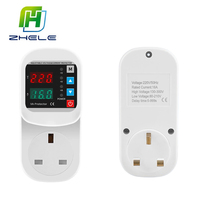 Prise de protection automatique pour réfrigérateur, protection contre les surtensions et les fuites de courant, 220V AC, 16A réglable