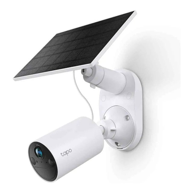 TC82 Solar Panel Kit (Rechargeable) White 2304x1296 8MP CMOS Surveillance Camera Cloud Storage WiFi Outdoor AI Smart Features