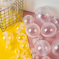 Capsules de jouets en plastique colorées de 65 mm, boules surprise à corps divisé, conteneurs de jouets ronds pour distributeurs automatiques pour enfants
