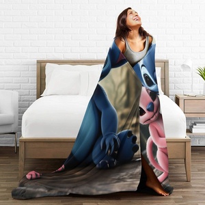 Fornitura all'ingrosso punto moderno Baby mostri Inc gettare coperte nome personalizzato Pixar <span class=keywords><strong>Disney</strong></span> Cartoon stampato spesso caldo etichetta libera - Product Image 3