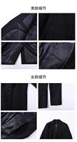 Ensemble de costume homme 2 pièces en mélange TR teint en fil 360 GSM, simple boutonnage, revers cranté, formel d'affaires, personnalisable ODM, vente en gros