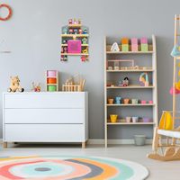 Support mural magnétique personnalisé en bois pour outils avec 5 compartiments pour salle de bain - Design moderne