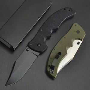 Navaja Plegable Mecánica con Hoja de Acero CTS-XHP, Mango de G10 Verde OD, Herramientas de Supervivencia para Exteriores, OEM - Product Image 6