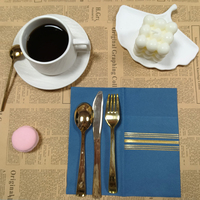 Serviettes en papier Airlaid jetables bleues personnalisées Xiangsheng
