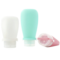 Bouteilles de voyage réutilisables vides en silicone souple de 30 ml, 60 ml, 90 ml pour shampoing et nettoyant visage – Format voyage portable à presser
