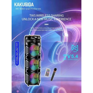 Altavoz recargable Kk-8303 3x8 40W con control remoto y micrófono inalámbrico - Product Image 4