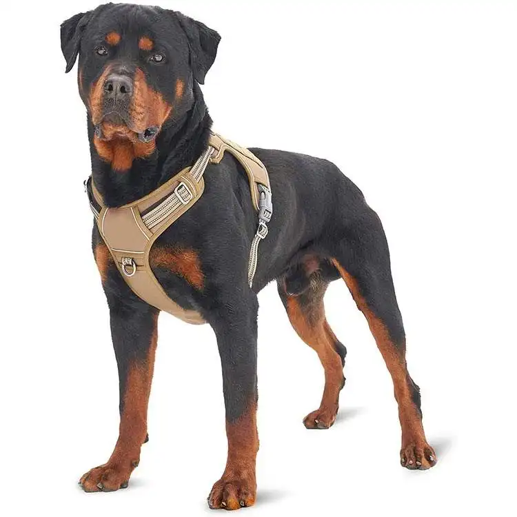 Big Custom Harnas Zacht Vest Voor Grote Honden Gemakkelijk Te Bedienen Hondentuig Set Geen Pull Verstelbare Huisdier Reflecterende Oxford Custom Logo Ps