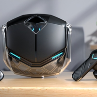 Écouteurs intra-auriculaires TWS S45 style gaming avec ANC/ENC, étanches, indicateur LED, et amplification des basses