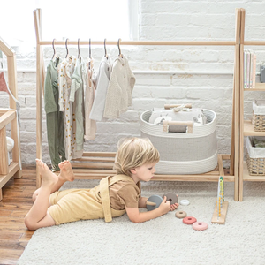 Perchero de madera para ropa, perchas para bebé recién nacido, armario, muebles Montessori, percha para vestido infantil para guardería - Product Image 4