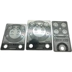 OEM pelat panel wajah depan baja tahan karat aluminium untuk penguat speaker audio penutup gitar