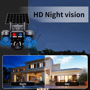 Caméras de surveillance de sécurité sans fil Yoosee 4 objectifs 3 écrans IA 30MP 4G avec carte SIM, alimentées par énergie solaire, PTZ IP Wifi pour extérieur - Product Image 5