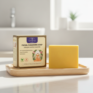 Jabón Facial Natural en Barra <span class=keywords><strong>con</strong></span> Extracto de Ácido Salicílico, Limpieza Facial, Reparación de Piel Dañada, Exfoliante, Tratamiento <span class=keywords><strong>para</strong></span> el Acné, Jabón de Belleza de Fábrica - Product Image 1