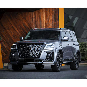 Kit de carrocería para <span class=keywords><strong>Nissan</strong></span> Patrol Y62, cubierta de rejilla de parachoques trasero y delantero, guardabarros, actualización a 2020, black hawk edition, 2021 - Product Image 2