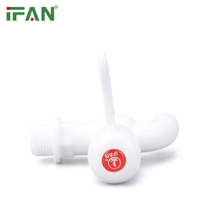 IFAN Muestra <span class=keywords><strong>gratis</strong></span> Grifo de agua Material de PVC Color blanco Grifo de plástico de 1/2 pulgadas Uso al aire libre Grifos de PVC - Product Image 3