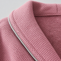 Peignoir à col châle en tissu gaufré 100% coton, luxe hôtelier, avec logo monogramme, vente en gros usine