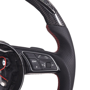 Volant de voiture en fibre de carbone LED en cuir perforé pour Audi A3 A4 A5 S3 S4 S5 Rs3 Rs4 Rs5 - Product Image 6