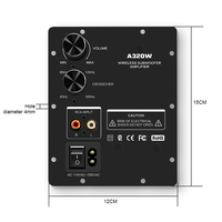 Plaque d'amplification pour subwoofer, amplificateur audio pour subwoofer, carte de récepteur et d'amplification pour subwoofer