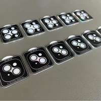 Film de protection d'écran 3D 9H avec cadre en acier pour iphone 15 16 14 13 12 Pro Max Mini Camera Lens Protector