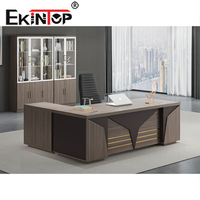 Ekintop Ensemble de Bureau de Direction Moderne et de Luxe, Table de PDG avec Chaises, Mobilier de Bureau Exécutif pour PDG