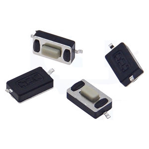 Interruptor táctil SMD de 3x6x2.5mm, 2 pines, actuador plano, tipo émbolo blanco 1 para controles remotos (en rollo y en cinta) - Product Image 3